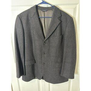 Brooks Brothers 346 100% Wool Herringbone Mens 3-button Blazer Size 42R
